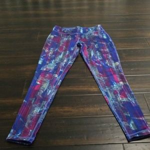 **SOLD** Multi color or Reversible blue yoga pants
